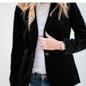 J. Crew Parke Velvet Black Blazer Jacket 10